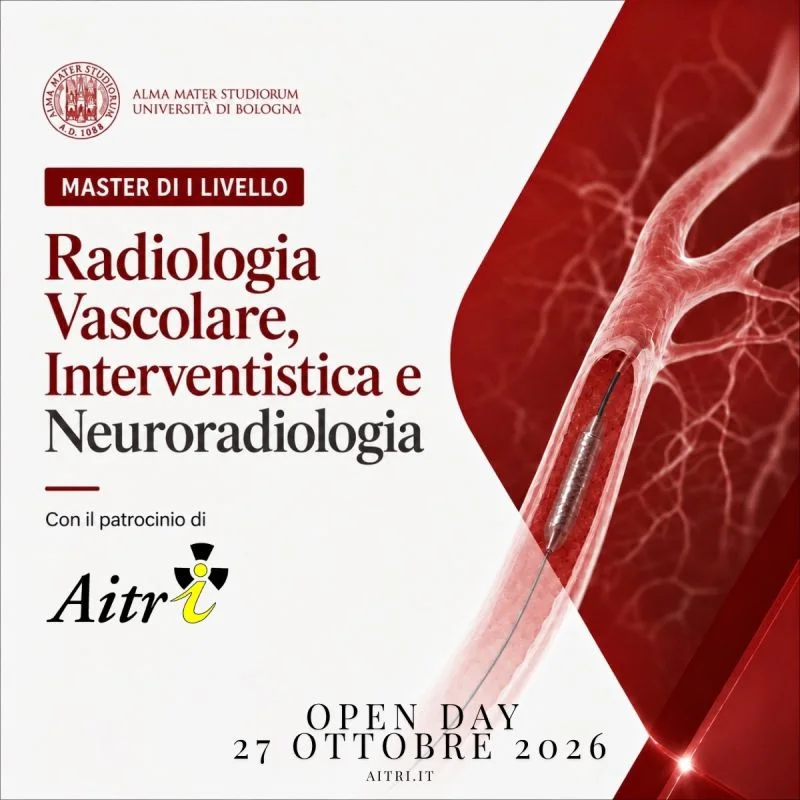 Locandina dell'Open Day del Master di I livello in Radiologia Vascolare, Interventistica e Neuroradiologia, 27 ottobre 2026